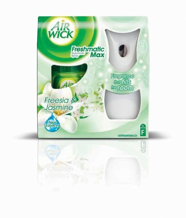 Airwick Freshmatic Max -ilmanraikastinautomaatti + Täyttöpullo 250 Ml