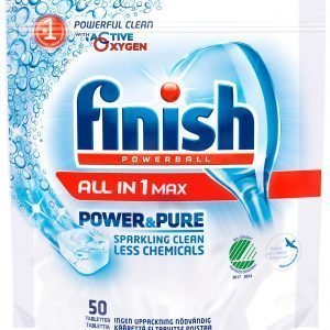 Finish All In 1 Power & Pure Konetiskitabletti 50 Kpl/Pkt