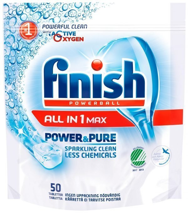 Finish All In 1 Power & Pure Konetiskitabletti 50 Kpl/Pkt