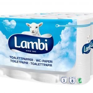 Lambi Toilet 8 Rll X 5 Pkt Valkoinen