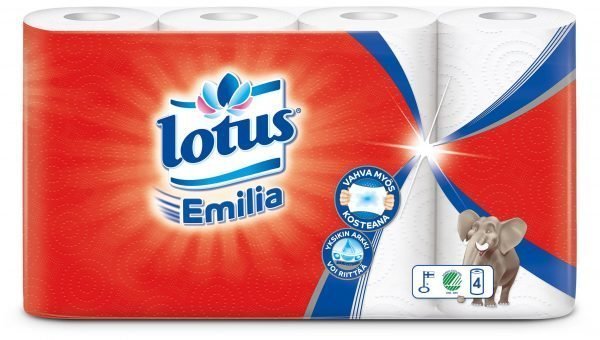Lotus Emilia Talouspaperi 4 Rll Valkoinen