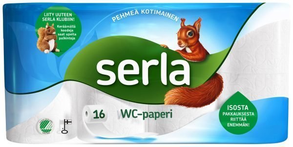 Serla Wc-Paperi 16 Rl Valkoinen