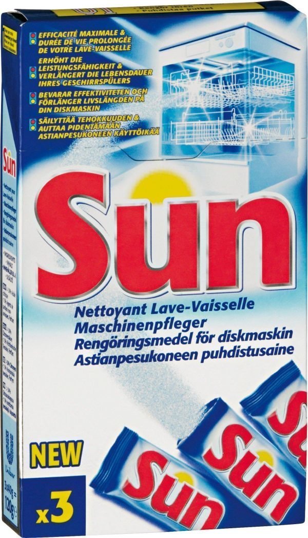 Sun 3 X 40 G Astianpesukoneen Puhdistusaine